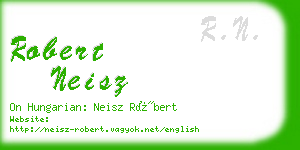 robert neisz business card